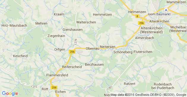 Karte Obernau im Westerwald