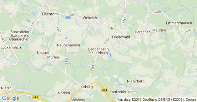 Karte Langenbach bei Kirburg