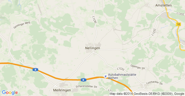 Karte Nellingen auf der Alb