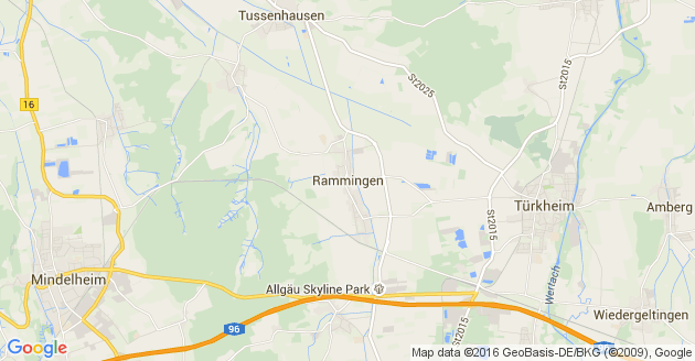Karte Rammingen in Schwaben