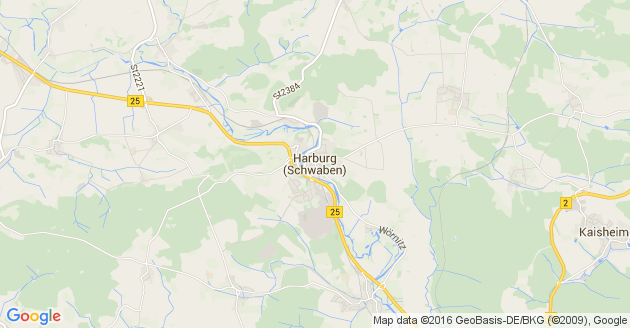 Karte Harburg in Schwaben