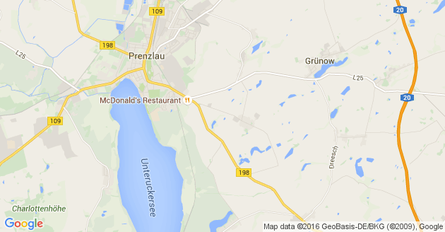 Karte Gramzow bei Prenzlau