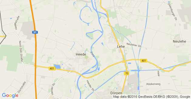 Karte Lehe an der Ems