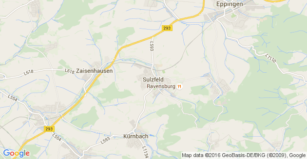 Karte Sulzfeld in Baden