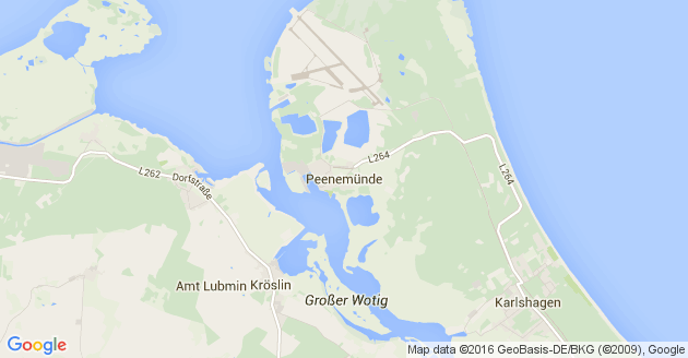 Karte Peenemünde