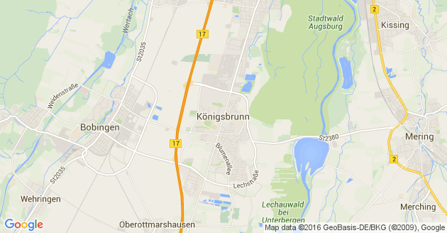 Karte Königsbrunn bei Augsburg