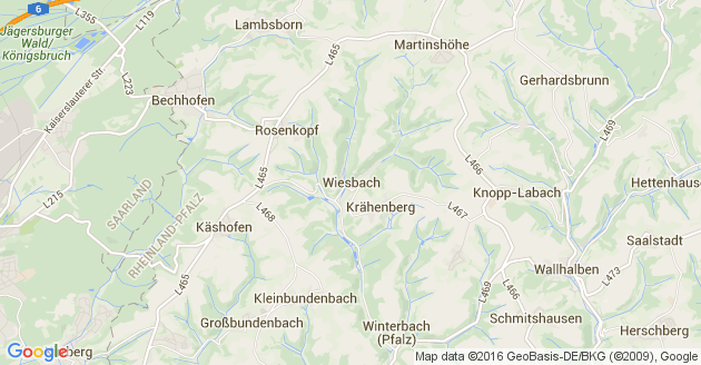 Karte Wiesbach in der Pfalz