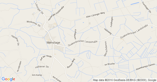 Karte Berge bei Quakenbrück