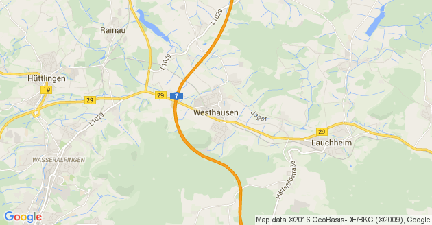 Karte Westhausen in Württemberg