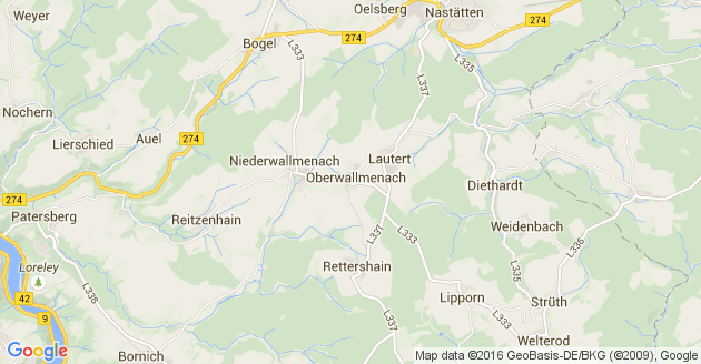 Karte Oberwallmenach