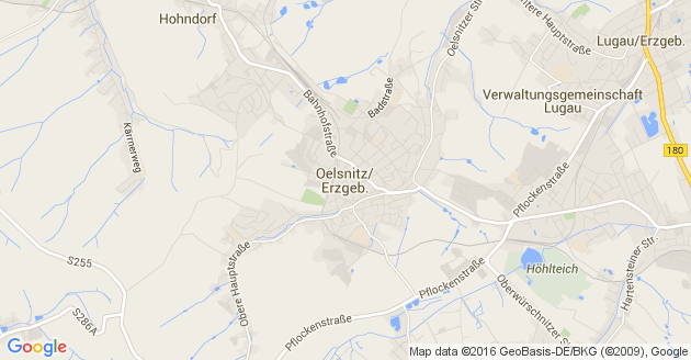 Karte Oelsnitz im Erzgebirge