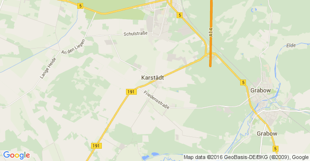 Karte Karstädt bei Ludwigslust