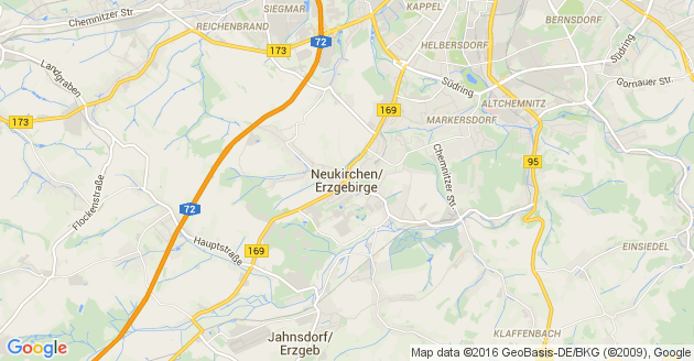 Karte Neukirchen im Erzgebirge