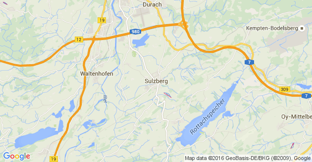 Karte Sulzberg im Allgäu