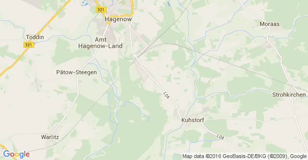 Karte Strohkirchen bei Hagenow