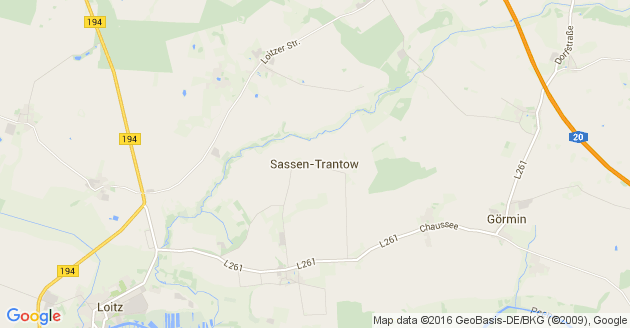 Karte Sassen-Trantow