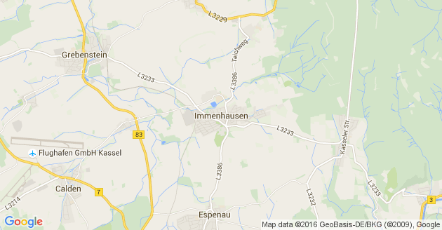 Karte Immenhausen in Hessen  