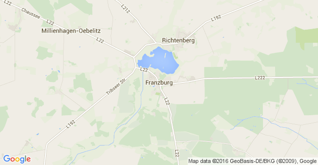 Karte Weitenhagen bei Franzburg