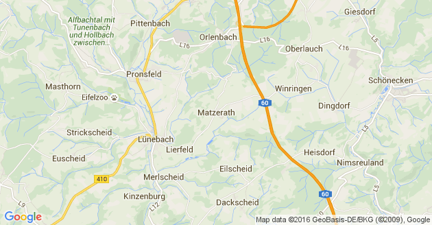 Karte Matzerath in der Eifel 