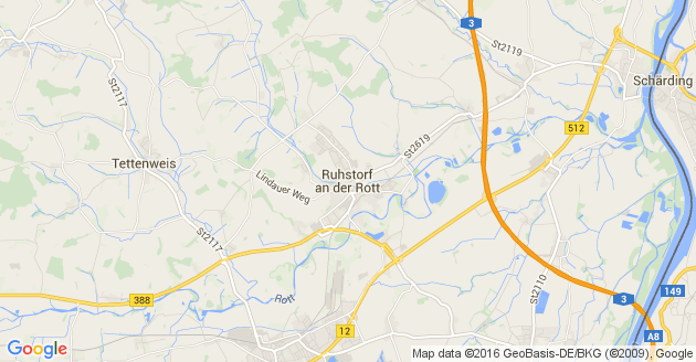 Karte Ruhstorf an der Rott