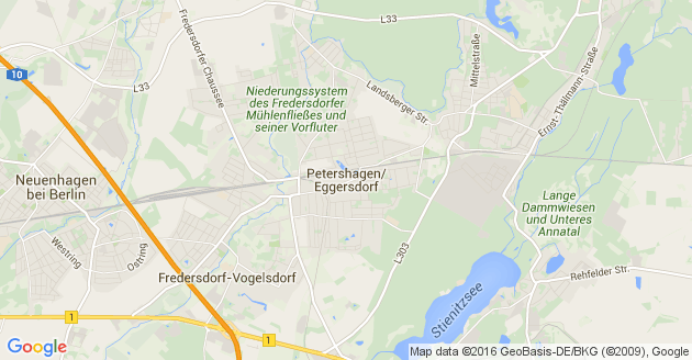 Karte Petershagen Eggersdorf