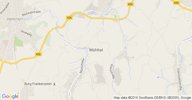 Karte Mühltal in Hessen