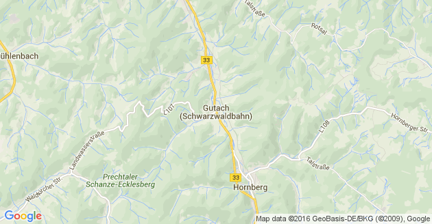 Karte Gutach an der Schwarzwaldbahn