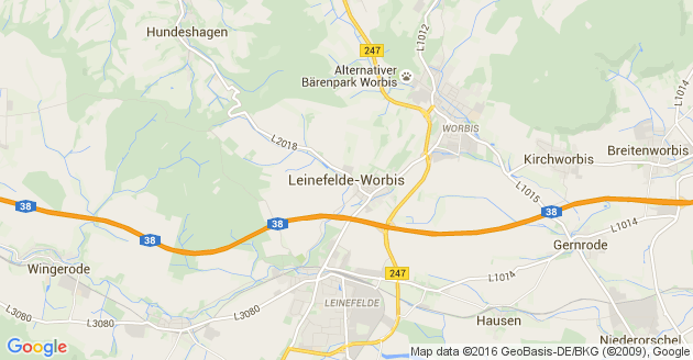 Karte Leinefelde Worbis