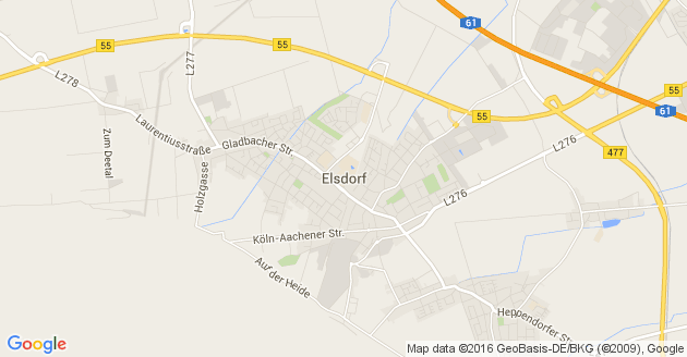 Karte Elsdorf im Rheinland