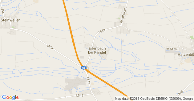 Karte Erlenbach bei Kandel