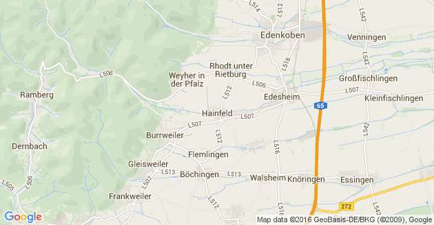 Karte Hainfeld in der Pfalz