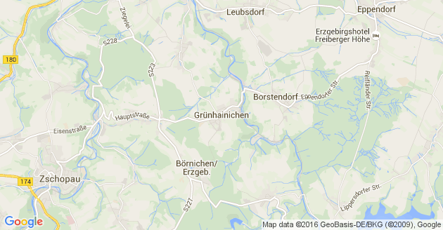 Karte Grünhainichen