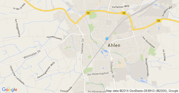 Karte Hamm in Westfalen      