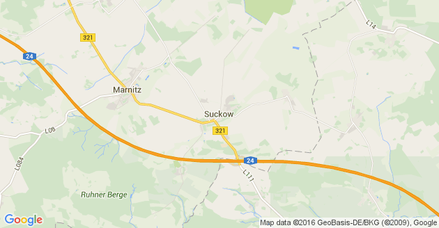 Karte Suckow bei Parchim