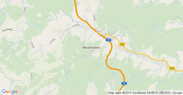 Karte Neuenstein in Hessen