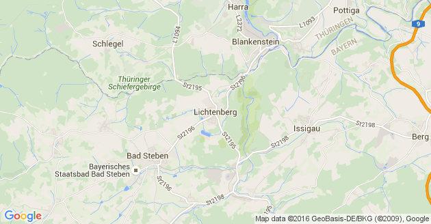 Karte Lichtenberg in Oberfranken