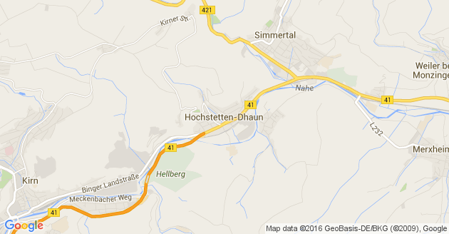 Karte Hochstetten Dhaun