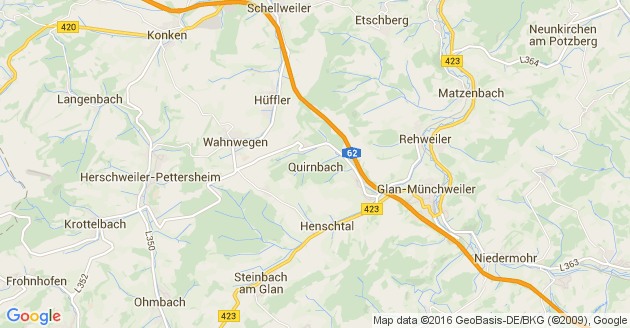 Karte Quirnbach in der Pfalz