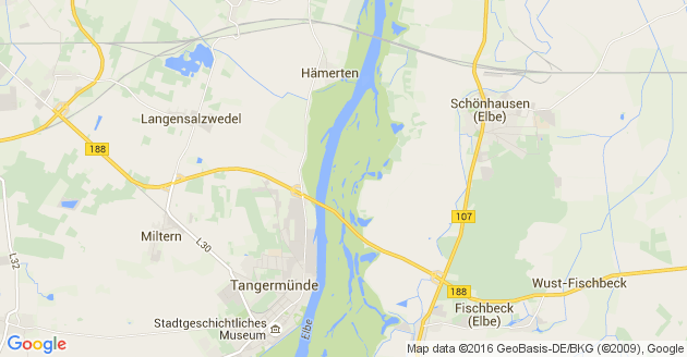 Karte Schönhausen an der Elbe