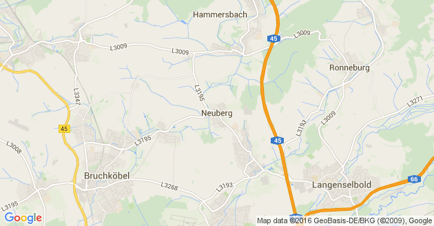 Karte Neuberg in Hessen