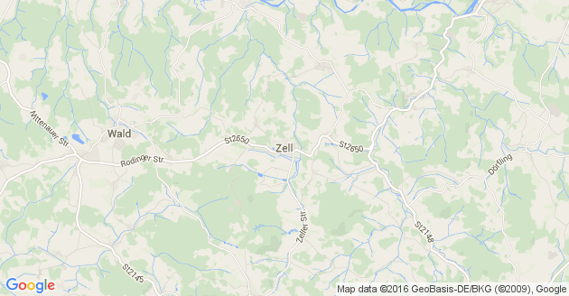 Karte Zell in der Oberpfalz