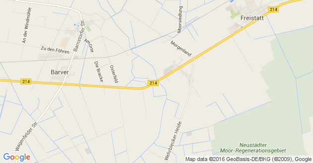 Karte Freistatt bei Sulingen