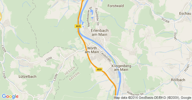 Karte Wörth am Main