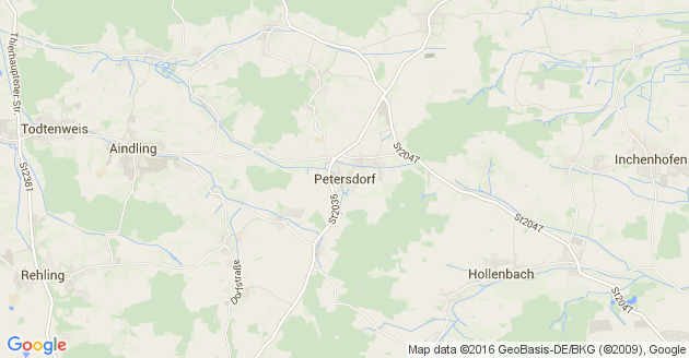 Karte Petersdorf bei Aichach