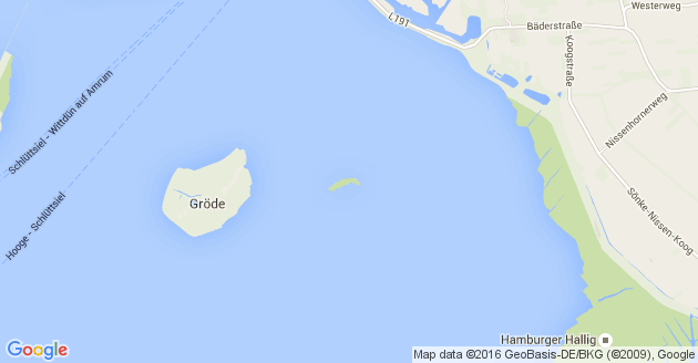 Karte Gröde Hallig
