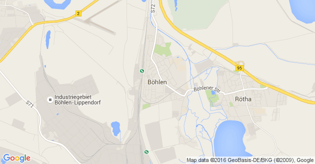 Karte Böhlen bei Leipzig
