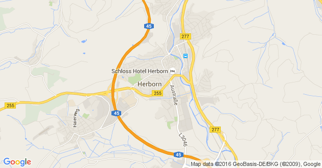 Karte Herborn in Hessen