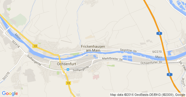 Karte Frickenhausen am Main