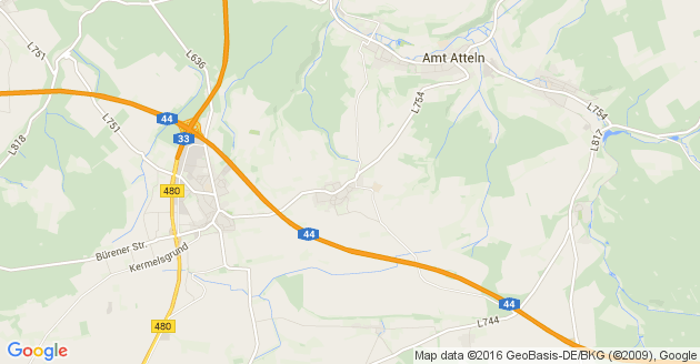 Karte Lichtenau in Westfalen