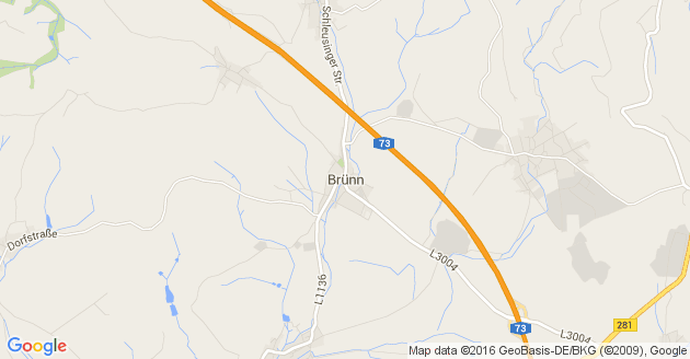 Karte Brünn in Thüringen